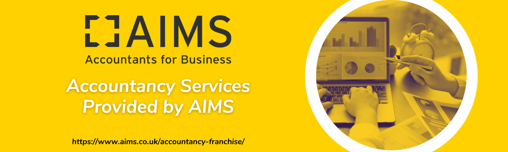 Accountancy services provided by AIMS banner