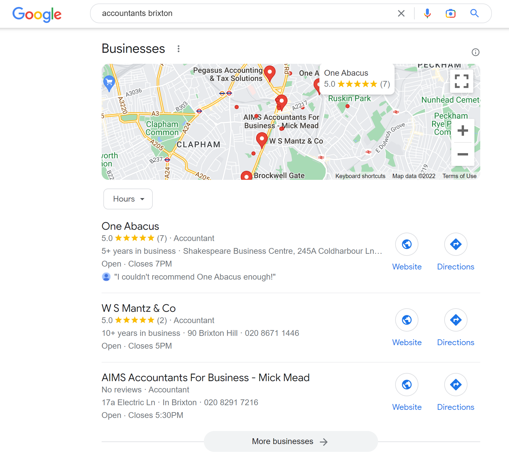 top tips for google my business - displaying 3 results underneath Google Ads via branded searches