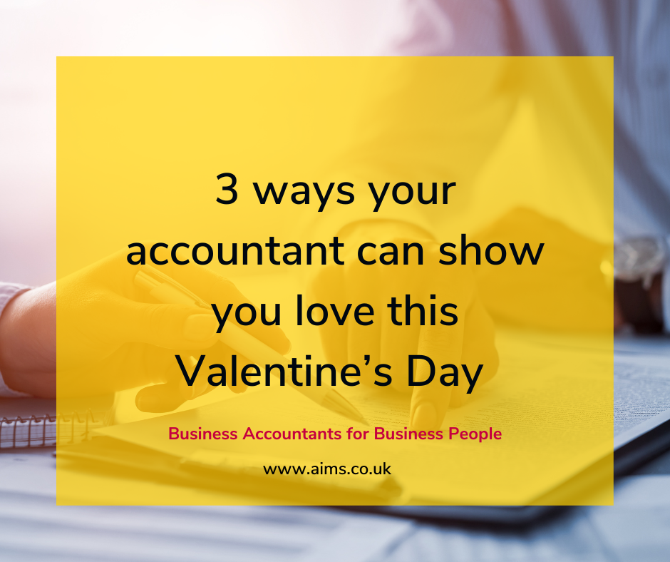Image displaying the title of a blog called 3 ways your accountant can show you love this Valentine’s Day